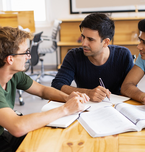 Volunteers discussing health initiatives